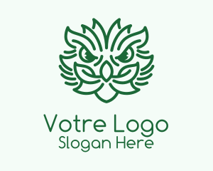 Green Plant Dragon  Logo