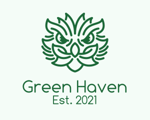 Green Plant Dragon  logo design