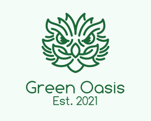 Green Plant Dragon  logo design