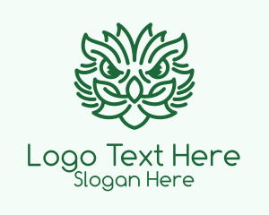 Green Plant Dragon  Logo