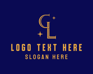 Letter Gl - Elegant Luxury Sparkle logo design