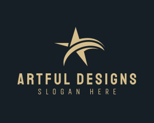 Art Studio Swoosh Star logo design