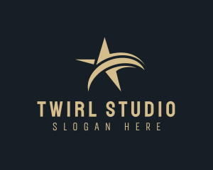 Art Studio Swoosh Star logo design