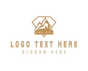 Travel - Mountain Summit Hike logo design