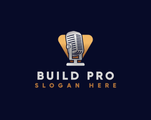 Support - Audio Broadcast Mic logo design