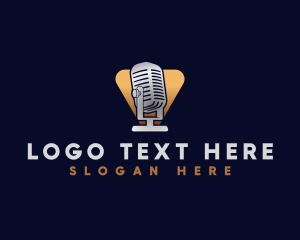 Speech - Audio Broadcast Mic logo design