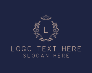 Institution - Laurel Crest Wreath Crown logo design