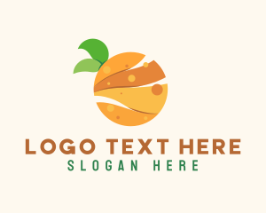 Pomegranate - Fresh Slice Fruit logo design