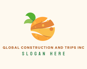 Organic - Fresh Slice Fruit logo design