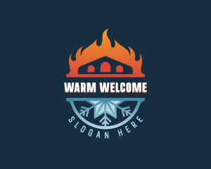 Warm Cooling Ventilation logo design