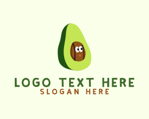 Supermarket - Vegan Avocado Fruit logo design