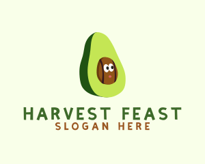 Vegan Avocado Fruit logo design