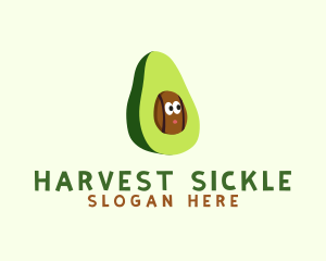 Vegan Avocado Fruit logo design