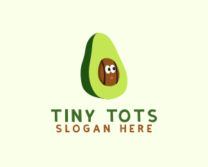 Organic Foods - Vegan Avocado Fruit logo design