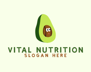 Vegan Avocado Fruit logo design