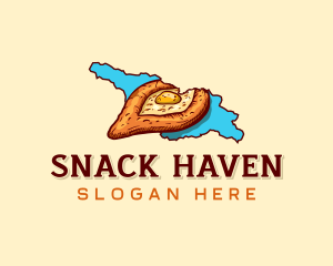 Georgia Khachapuri Snack logo design