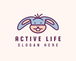 Stuffed Toy - Funny Cartoon Rabbit logo design