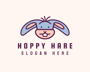 Funny Cartoon Rabbit logo design