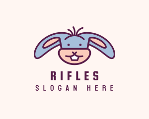 Easter Bunny - Funny Cartoon Rabbit logo design