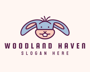 Funny Cartoon Rabbit logo design