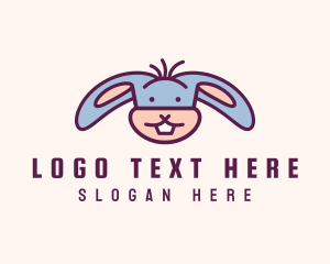 Stuffed Animal - Funny Cartoon Rabbit logo design