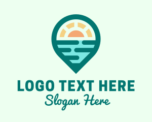 Navigator - Coastal Beach Location logo design