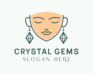 Woman Fashion Earring logo design