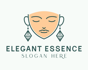 Woman Fashion Earring logo design