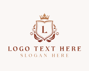 Royalty - Luxury Hotel Crown Shield logo design