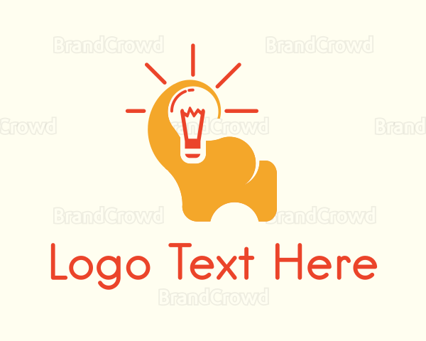Elephant Light Bulb Logo