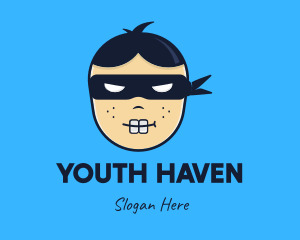 Youth - Geek Ninja Boy logo design