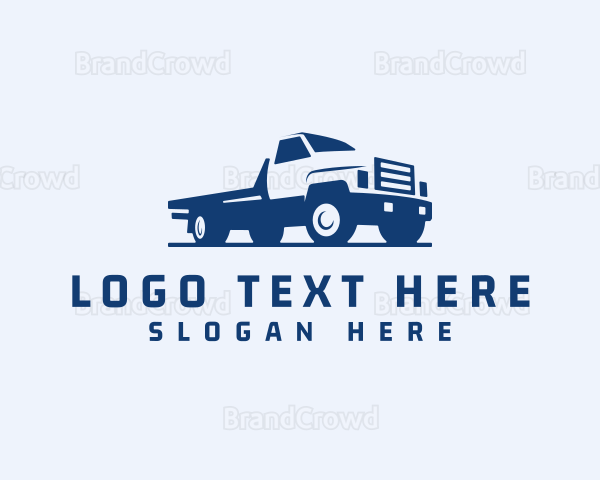 Flatbed Truck Cargo Logo