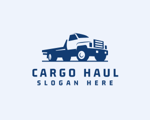 Flatbed Truck Cargo logo design