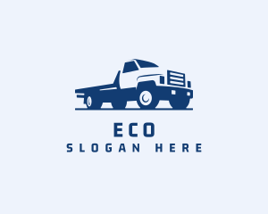 Haulage - Flatbed Truck Cargo logo design