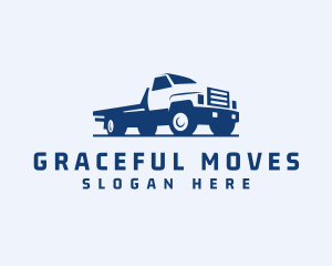 Flatbed Truck Cargo logo design