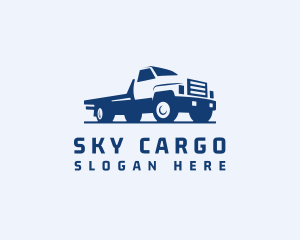 Flatbed Truck Cargo logo design