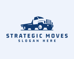 Flatbed Truck Cargo logo design