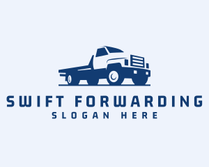 Flatbed Truck Cargo logo design