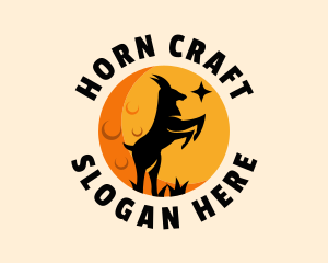 Horns - Moon Goat Horns logo design