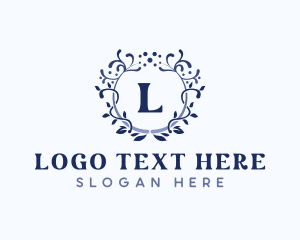 Emblem - Floral Organic Ornament logo design