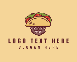 Taqueria - Taco Beard Sombrero logo design