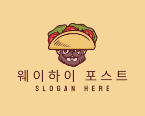 Taco Beard Sombrero logo design