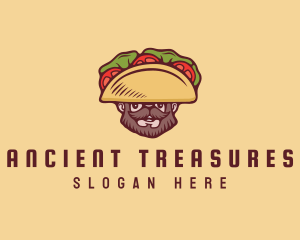 Taco Beard Sombrero logo design