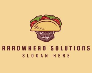 Taco Beard Sombrero logo design