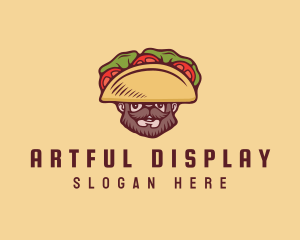 Taco Beard Sombrero logo design