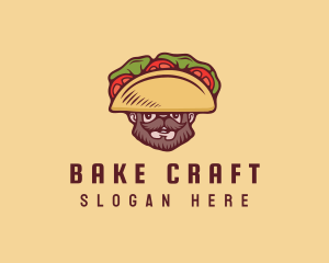 Taco Beard Sombrero logo design