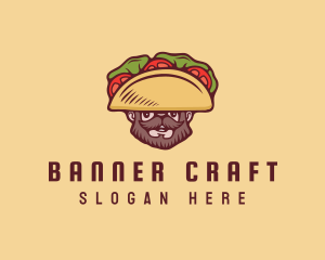 Taco Beard Sombrero logo design