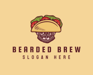 Taco Beard Sombrero logo design