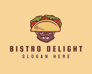 Taco Beard Sombrero logo design