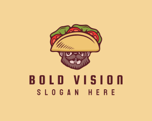 Taco Beard Sombrero logo design